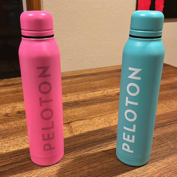 Peloton h2go set of water bottles. BNWT, never used. Pink and blue. - Picture 2 of 5
